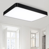 H极简LED吸顶灯饰黑白边铝材超溥长方形卧室房间客厅大灯超薄调光