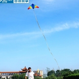 线轮正品1.8米/2.5米彩虹三角 微风易飞伞布风筝潍坊百特