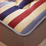 裸婚时代床垫单双人学生宿舍可折叠简约条纹褥子0.91.2米1.51.8m