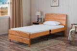 琴宇坊橡木床升降床电动床智能床单人床双摇床1米1.2米实木床
