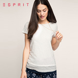 ESPRIT 2016夏新品女士纯色款短袖T恤-056EE1K001
