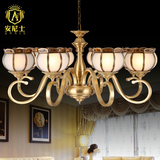全铜欧式吊灯客厅灯美式乡村奢华温馨卧室灯创意大气餐厅灯饰灯具