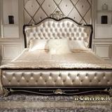 欧式实木床1.8米双人床橡木床大床公主床真皮床新古典家具卧室床