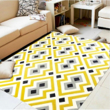 可水洗地毯宜家艺术卧室餐厅手工地毯腈纶简约几何条纹欧式客厅