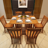 可伸缩餐台正方形折叠餐桌椅组合小户型原木实木拉伸饭桌