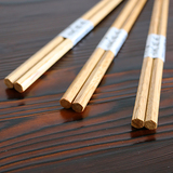 日式六角楠木尖头筷子 无印良品高档寿司筷子 家用可爱创意筷子
