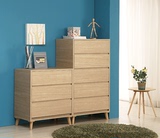 欧式纯实木斗柜白橡木储物柜三五斗柜组合客厅卧室家具柜子可定制