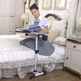 欧式简易家用悬挂式移动台式床上用电脑桌床边升降懒人折叠电脑桌