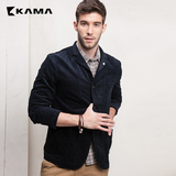 卡玛KAMA2015秋冬新款男士灯芯绒多口袋休闲西服外套时尚2315710