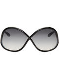 7折美国代购 Tom Ford 女士Figure 8 黑色超大号太阳眼镜