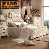 欧式实木双人床 名牌正品家具 1.8米床单人真皮布艺床 卧室家具