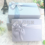 母亲节礼盒 面膜内衣包装盒 清新礼品盒 香水包装盒长方形粉蓝色