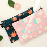 韩国生产正品代购日本人气花朵装饰化妆包外出旅行手机收纳包中包