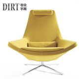 DIRT 设计师椅单人椅布艺卧室阳台椅子现代办公椅创意售楼处椅
