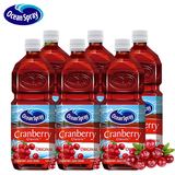 优鲜沛果汁ocean spray进口蔓越莓汁1L*6 瓶装果味饮料调酒品
