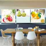 餐厅装饰画水果无框画客厅现代简约三联背景墙画厨房挂画玄关壁画