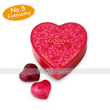 情人节预订 美国原装进口Godiva歌帝梵巧克力MINI心形礼盒6粒装