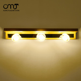 简约时尚LED卫生间浴室镜前灯 北欧宜家实木梳妆台床头灯壁灯灯具