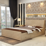 床实木床1.8米简约现代家具单人双人床1.5储物1.2松木家具 特价