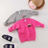 韩国春款童装 儿童宝宝女童毛衣打底衫羊绒开衫针织衫加厚外套冬
