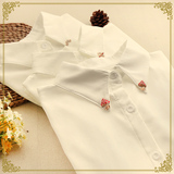 2015秋冬装新款长袖女白衬衫修身显瘦翻领日系学生白色打底衫衬衣