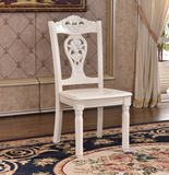 象牙白大理石餐椅欧式餐椅子实木餐桌实木餐椅欧式餐台实木餐桌椅