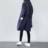 LILI|韩国 层次设计感 腰带收腰H型 简约干练气场 纯色风衣外套