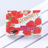 日本进口零食 Meiji/明治 草莓味牛奶钢琴夹心巧克力26枚入130g