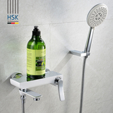 德国HSK全铜冷热浴缸淋浴花洒龙头套装置物平台淋浴增压花洒喷头