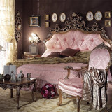 欧式布艺床意大利奢华卧室家具床双人床1.8米床实木婚床时尚大床