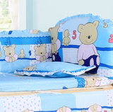 fo婴儿床品全床七件套纯棉季被高档面料欧洲款式被套床围