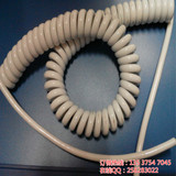 弹簧螺旋电缆可伸缩电源线弹弓线屏蔽线高温电线2芯3芯4芯5芯白色