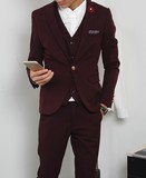 韩国秋季简约一粒扣男士西服韩版修身商务正装小西装外套有成套装