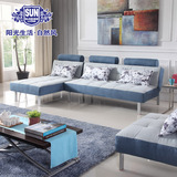 阳光生活正品客厅转角布艺多功能沙发床组合小户型折叠全拆洗特价