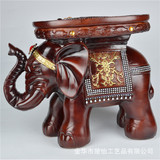 欧式大象换鞋凳创意仿红木实木家具凳子树脂工艺品摆件装饰品包邮