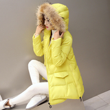 2015新款冬季韩版A字款女装棉衣修身中长款大毛领加厚棉服时尚潮