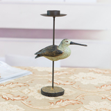 莎芮 创意小鸟烛台摆件 家居客厅装饰品 树脂工艺品 动物鸟摆设