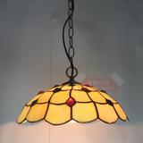 欧式简约tiffany咖啡厅走廊过道吊顶灯个性创意彩色玻璃家用灯具