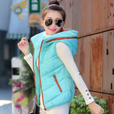 2015冬装新款韩版女装羽绒棉服棉衣女中长款修身女士大码马甲外套