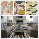 创意简欧简约现代线条方块水墨不规则个性卧室茶几客厅样板间地毯