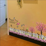 踢脚线墙贴客厅卧室装饰腰线墙角走廊背景墙贴纸植物花卉墙纸贴画