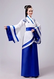 2016新款中国风改良中式汉服古装女古筝演出服舞台装曲裾汉服
