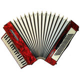 美国代购 西洋乐器 120巴斯图拉风格按钮手风琴 初学必备 红白色