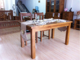 厂家直销全实木餐桌白橡木餐桌1.2米1.4米餐桌餐台英伦复古可定制