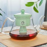 电陶炉加热蒸茶壶蒸汽茶器耐热玻璃茶具养生壶陶瓷过滤直火煮茶壶