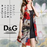 DG杜嘉班纳专柜正品代购 夏季女装高端短袖印花外套薄款空调衫女