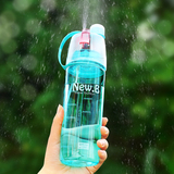 喷雾水杯创意随手杯夏季便携塑料杯子韩国儿童女学生随行直身水瓶