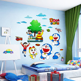 包邮哆啦A梦机器猫动漫卡通儿童房贴纸卧室客厅床头背景墙贴贴画
