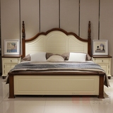 全实木高箱床  1.5 1.8米双人床 白色 地中海床 儿童床 特价 正品