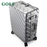 GOLF拉杆箱飞机轮铝框20寸登机箱斜纹锁扣行李箱商务旅行箱24寸★